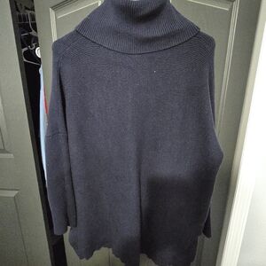 Navy Turtleneck Women's Sweater